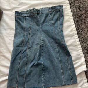 Strapless Mini Dress. Zips up in the back New size L.  Price Drop